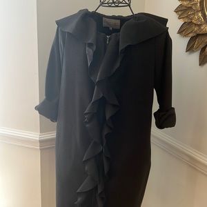 Ruffle front topper.